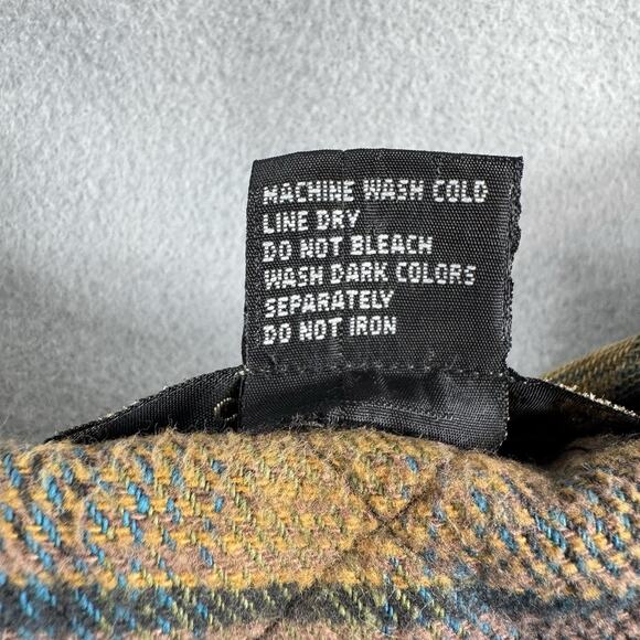 Protest Clothing Corduroy Quilted Vest Blue Plaid Flannel Lined 100% Cotton XL - Picture 11 of 14